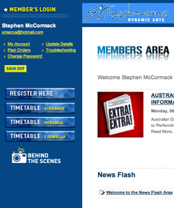 Ettingshausens Dynamic Arts Members Area [www.ettingshausens.com.au]