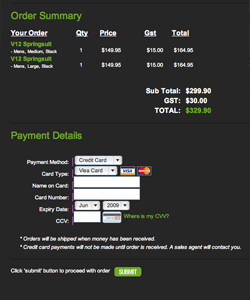 The Realm - Checkout Order Summary